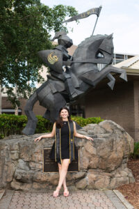 UCF Knight Statue Senior Portrait