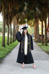 Senior GIrl by palm trees