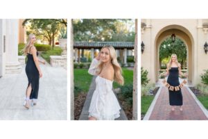 Senior girl photo shoot at golden light in Winter Park.