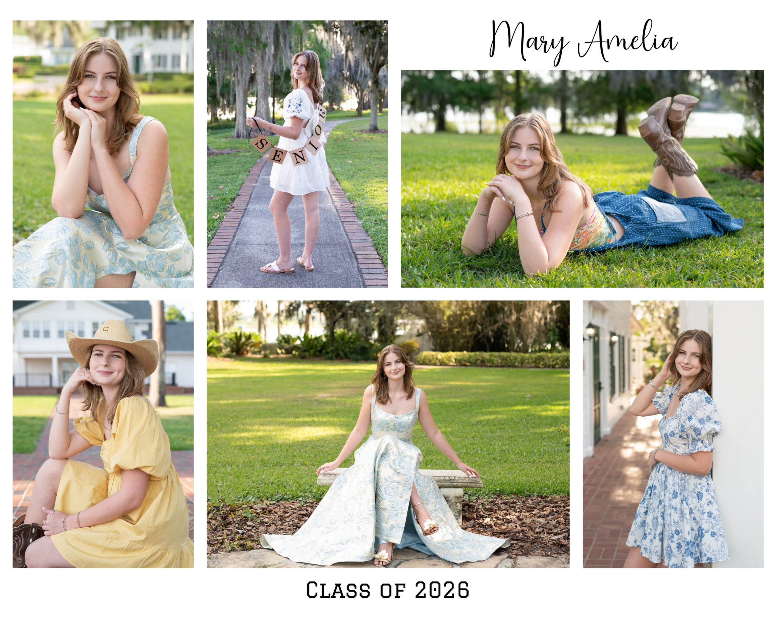 A Lake Mary senior girl posing for her senior photos in Lake Mary, Florida with senior photographer, Khim Higgins.