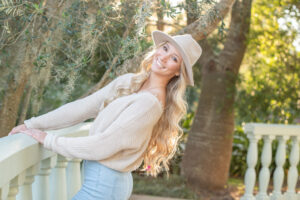 Golden hour senior portrait session in Lake Mary by Orlando senior photographer