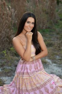 Orlando senior photographer – golden hour flowy dress session