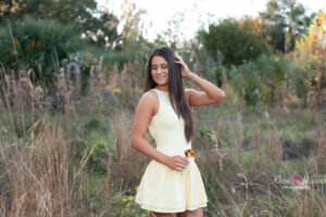 Lake Mary senior portrait – golden light outdoor session