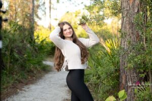 Lake Mary senior photographer capturing golden hour outdoor portraits