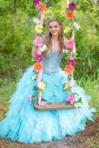 Sweet 16 milestone portrait in Oviedo featuring confident pose