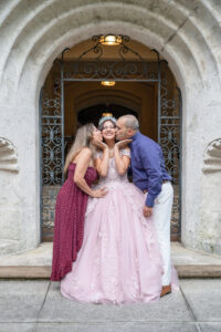 Quinceañera session highlighting gown details and soft light in Central Florida