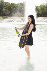 UCF graduation portraits at sunset