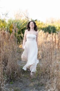 Senior pictures in Orlando with golden hour glow