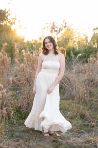 Outdoor senior photography in Orlando open field