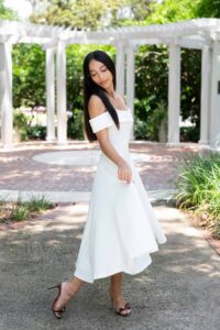Senior girl at Leu Gardens during the morning golden hour.