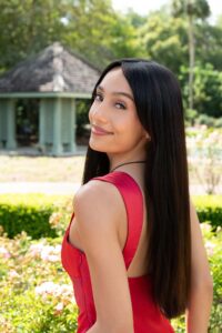 Orlando senior portrait session at a rose garden in downtown Orlando.